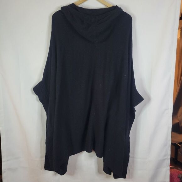 Banana Republic Black Knit Open Front Oversized Shrug Hoodie - Picture 3 of 13